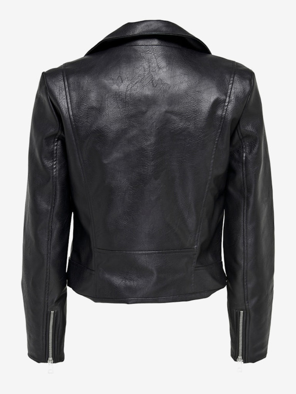 ONLY Černá dámská koženková bunda ONLY Vera