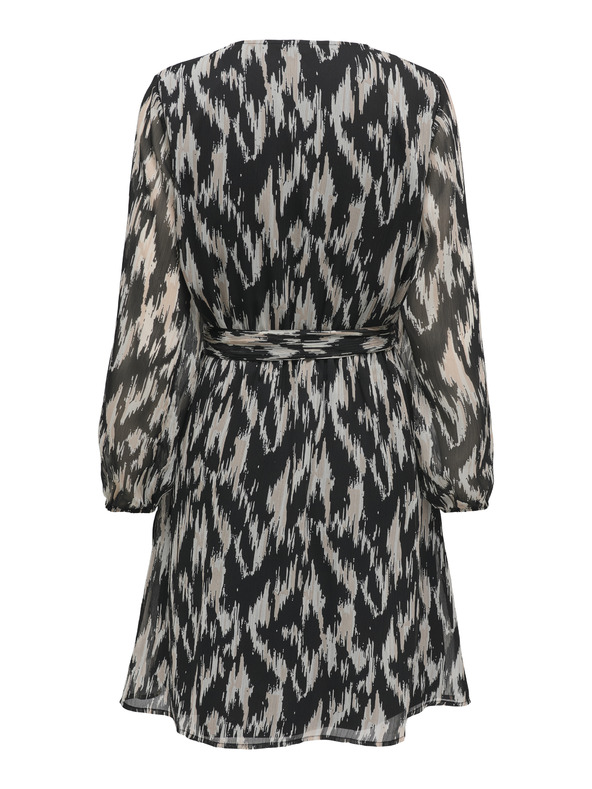 ONLY Béžovo-černé dámské vzorované šaty ONLY Cera