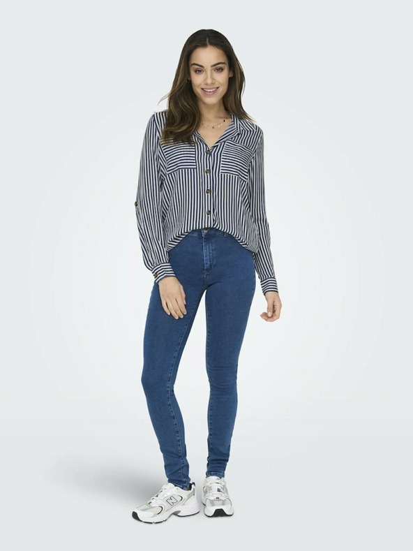 ONLY Bílo-modrá dámská pruhovaná košile ONLY Yasmin