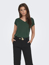 ONLY Tmavě zelené dámské tričko ONLY Free