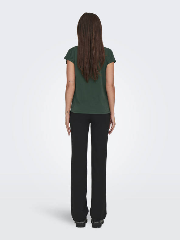 ONLY Tmavě zelené dámské tričko ONLY Free