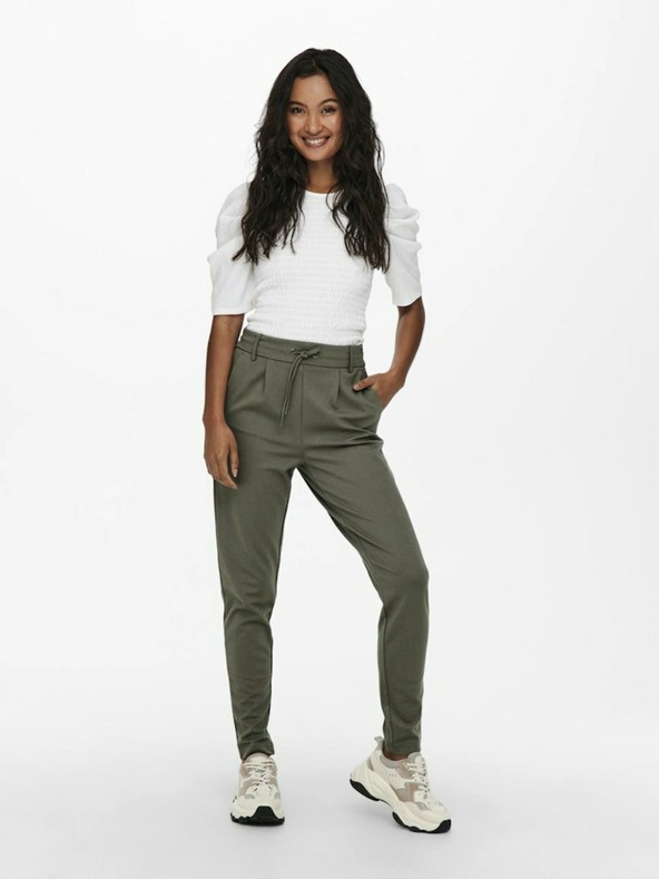 ONLY Khaki  dámské kalhoty ONLY Poptrash