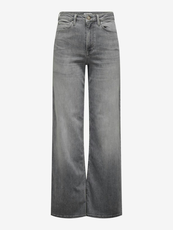 ONLY Světle šedé dámské wide fit džíny ONLY Madison