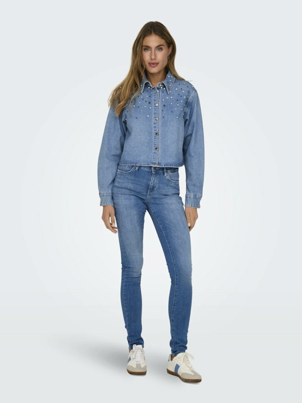 ONLY Modré dámské skinny fit džíny ONLY Blush