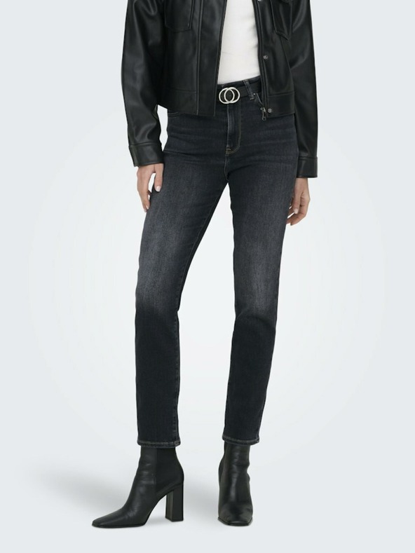 ONLY Černé dámské straight fit džíny ONLY Emily