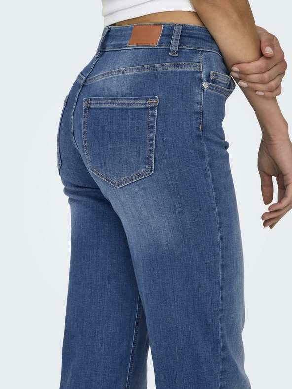 ONLY Modré dámské straight fit džíny ONLY Blush