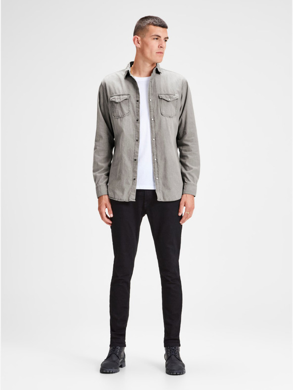 Jack & Jones Šedá džínová košile Jack & Jones