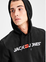 Jack & Jones Černá mikina s potiskem a kapucí Jack & Jones Corp