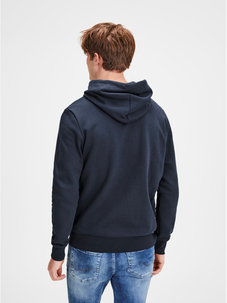 Jack & Jones Tmavě modrá mikina s potiskem a kapucí Jack & Jones Corp