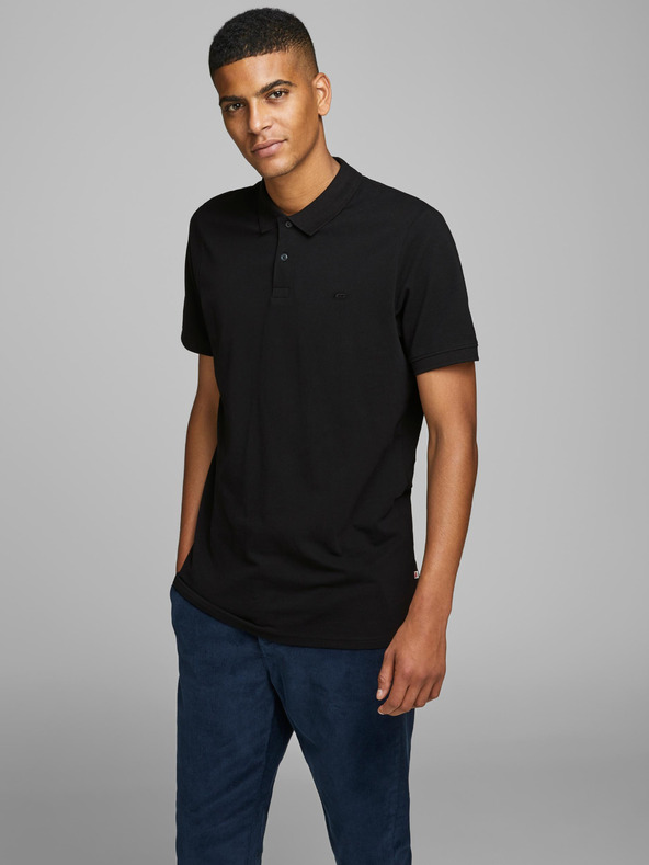 Jack & Jones Černé polo tričko Jack & Jones
