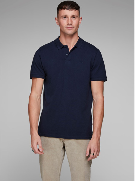 Jack & Jones Modré basic polo tričko Jack & Jones