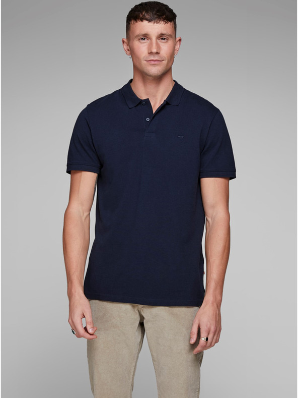 Jack & Jones Modré basic polo tričko Jack & Jones