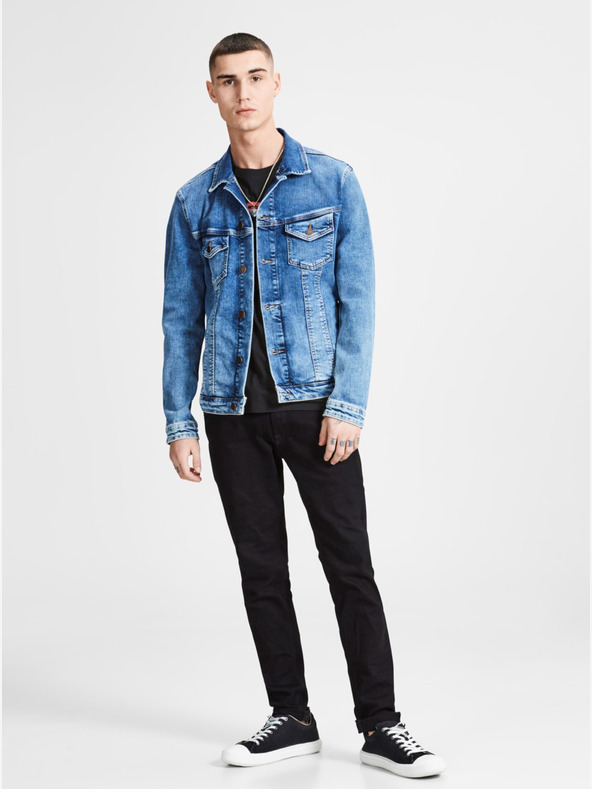 Jack & Jones Černé tričko s potiskem & Jones