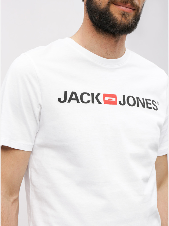 Jack & Jones Bílé tričko s potiskem Jack & Jones