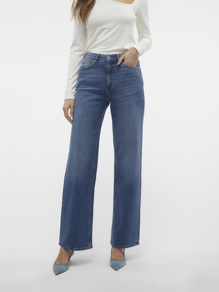 Vero Moda Modré dámské široké džíny Vero Moda Tessa