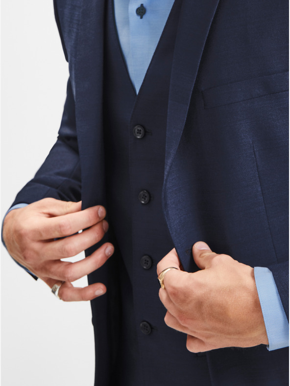 Jack & Jones Tmavě modré oblekové sako s příměsí vlny Jack & Jones Laris