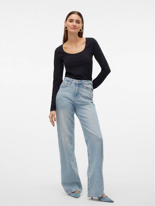 Vero Moda Černé dámské tričko Vero Moda Lulu