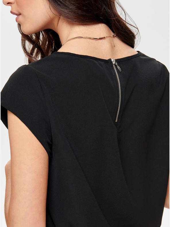 ONLY Černá halenka se zipem v zadní části ONLY Vic