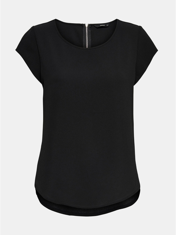 ONLY Černá halenka se zipem v zadní části ONLY Vic