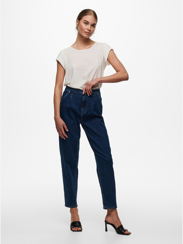 ONLY Krémová halenka se zipem v zadní části ONLY Vic