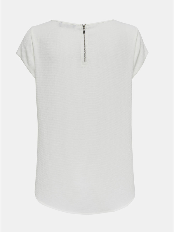 ONLY Krémová halenka se zipem v zadní části ONLY Vic