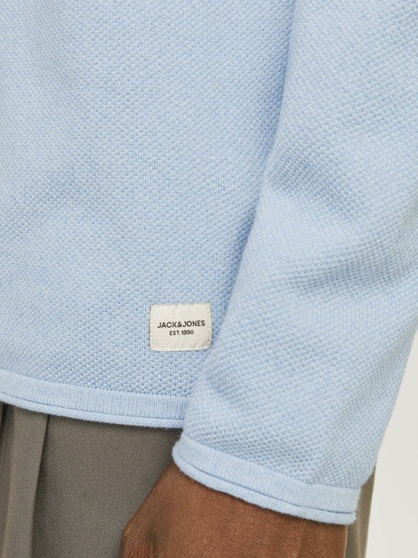 Jack & Jones Světle modrý pánský svetr Jack & Jones Hill