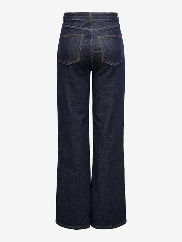 ONLY Tmavě modré dámské široké džíny ONLY Juicy