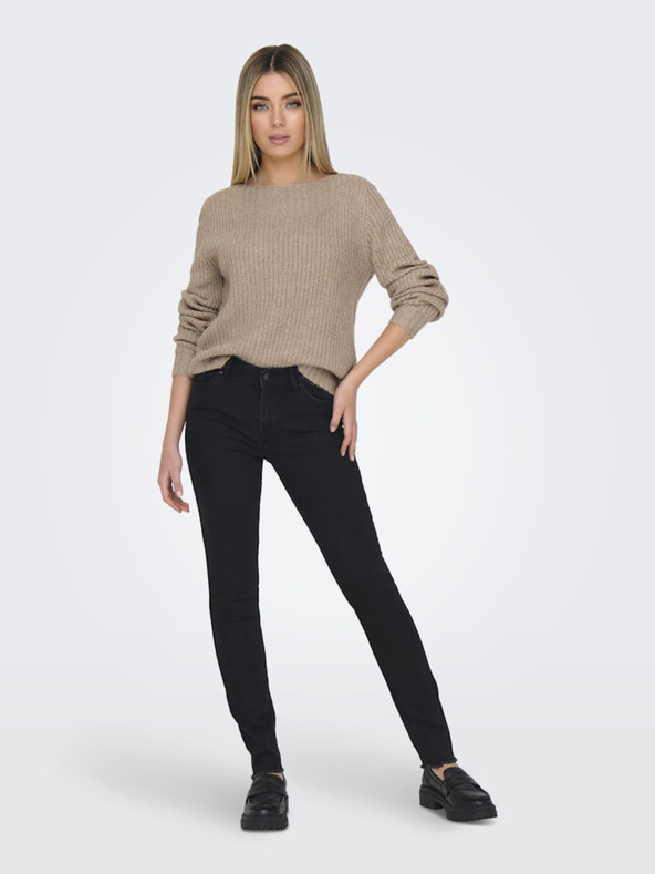 ONLY Černé dámské skinny džíny ONLY Hush