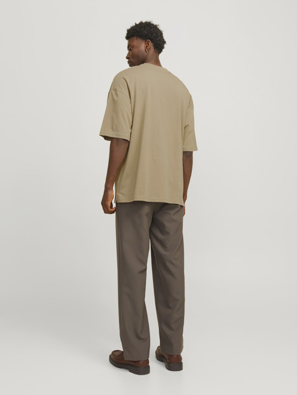 Jack & Jones Hnědé pánské tričko Jack & Jones Charge