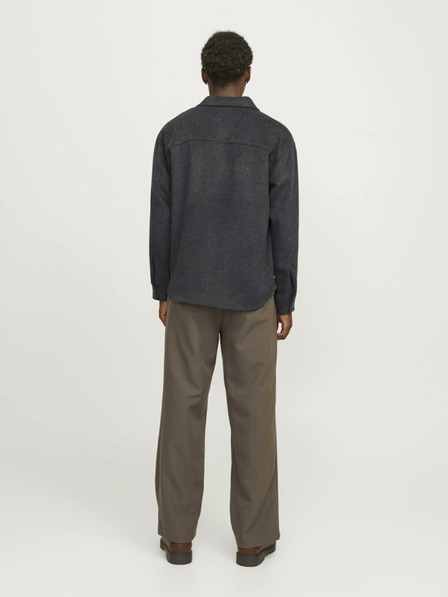 Jack & Jones Tmavě šedá pánská svrchní košile Jack & Jones