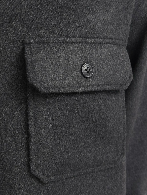 Jack & Jones Tmavě šedá pánská svrchní košile Jack & Jones