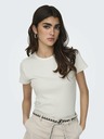 Jacqueline de Yong Bílé dámské tričko JDY Solar