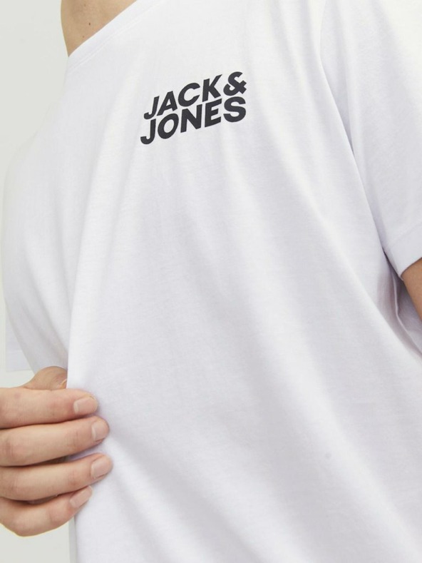 Jack & Jones Bílé pánské tričko Jack & Jones