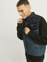 Jack & Jones Černo-modrá pánská prošívaná vesta Jack & Jones