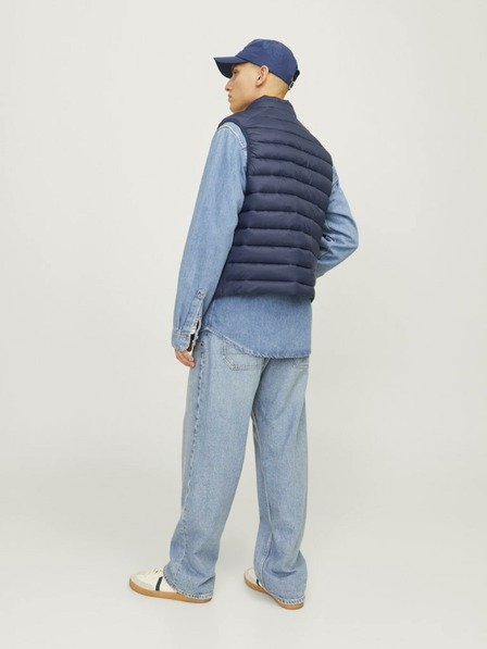 Jack & Jones Tmavě modrá pánská prošívaná vesta Jack & Jones