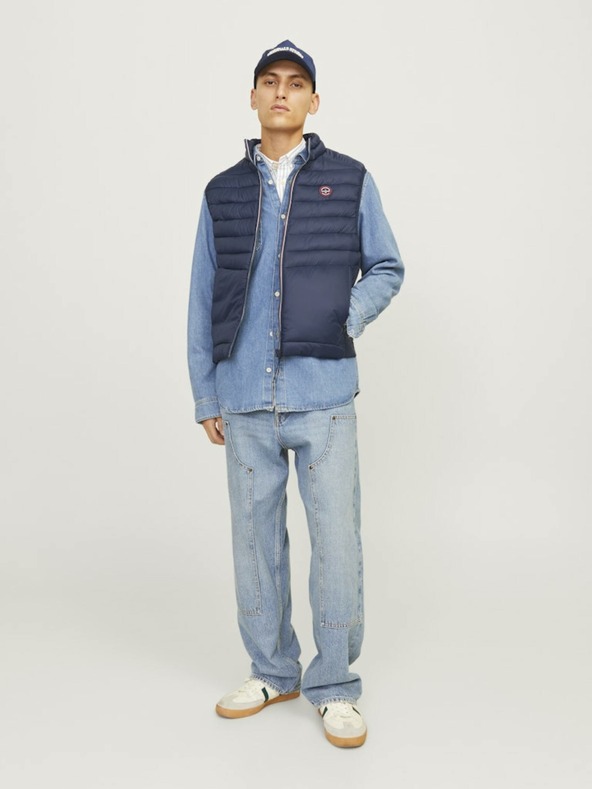Jack & Jones Tmavě modrá pánská prošívaná vesta Jack & Jones