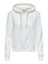 ONLY Bílá dámská mikina s kapucí ONLY