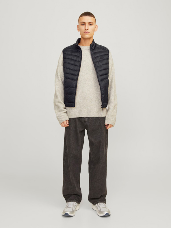 Jack & Jones Černá pánská prošívaná vesta Jack & Jones Sprint