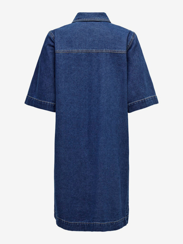 ONLY Tmavě modré dámské džínové košilové šaty ONLY Belle