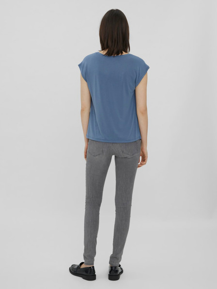Vero Moda Modré dámské tričko Vero Moda Filli