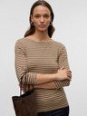 AWARE by VERO MODA Hnědé dámské pruhované tričko AWARE by VERO MODA Fiona