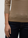 AWARE by VERO MODA Hnědé dámské pruhované tričko AWARE by VERO MODA Fiona