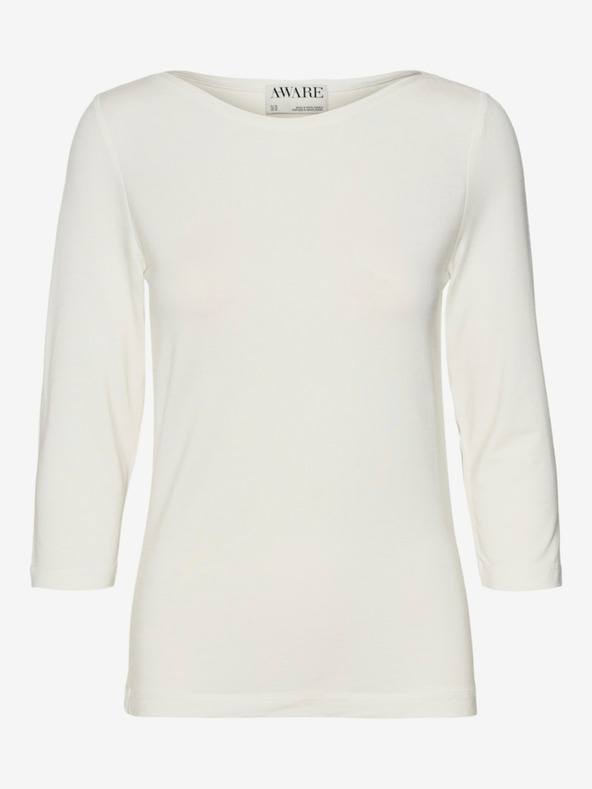 AWARE by VERO MODA Bílé dámské tričko AWARE by VERO MODA Fiona