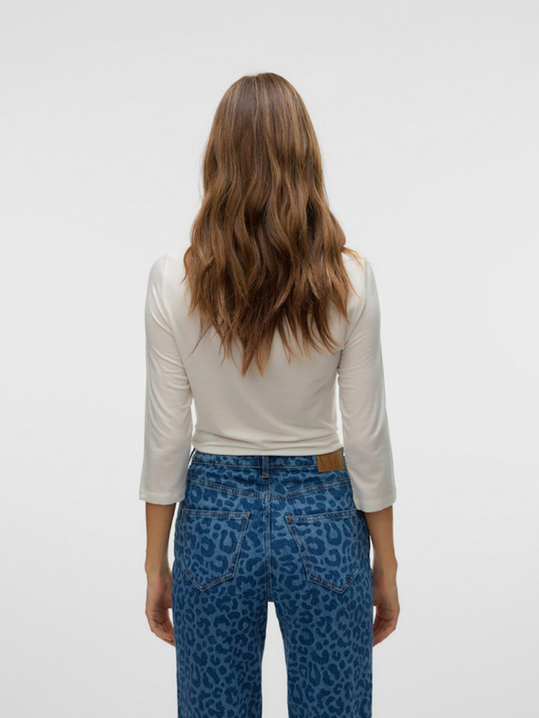 AWARE by VERO MODA Bílé dámské tričko AWARE by VERO MODA Fiona