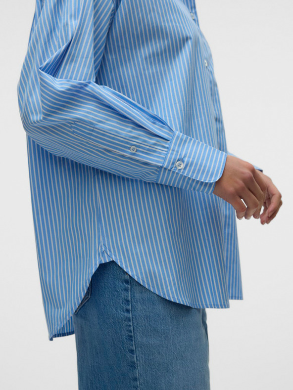 AWARE by VERO MODA Modrá dámská pruhovaná košile AWARE by VERO MODA