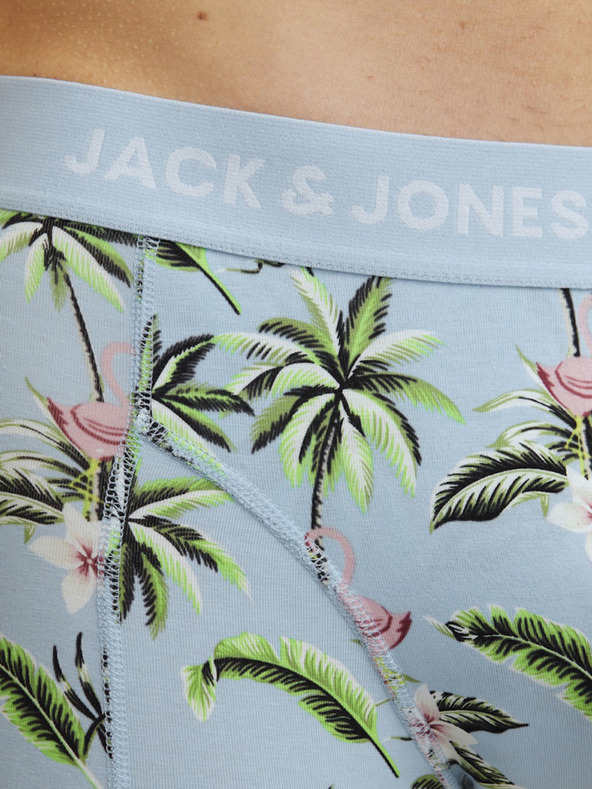 Jack & Jones Sada tří pánských modrých boxerek Jack & Jones