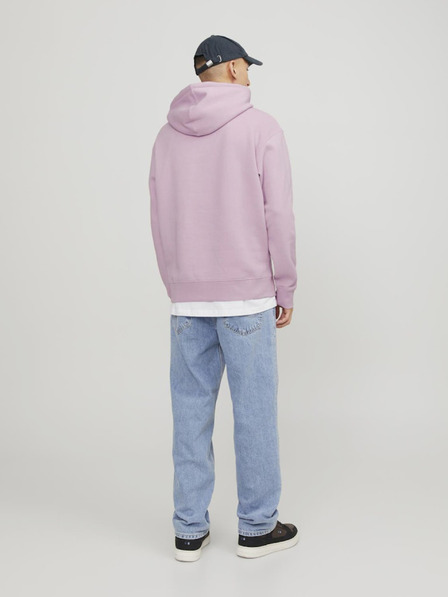Jack & Jones Světle růžová pánská mikina s kapucí Jack & Jones Star