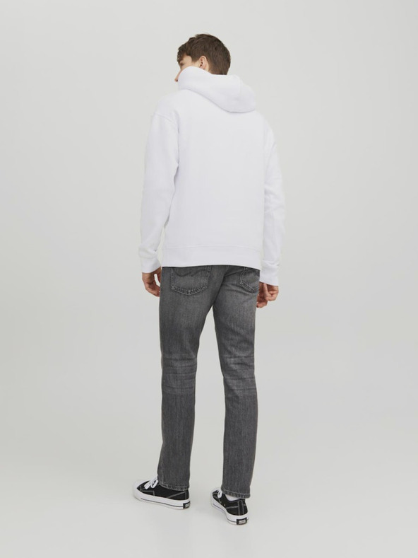 Jack & Jones Bílá pánská mikina s kapucí Jack & Jones Star