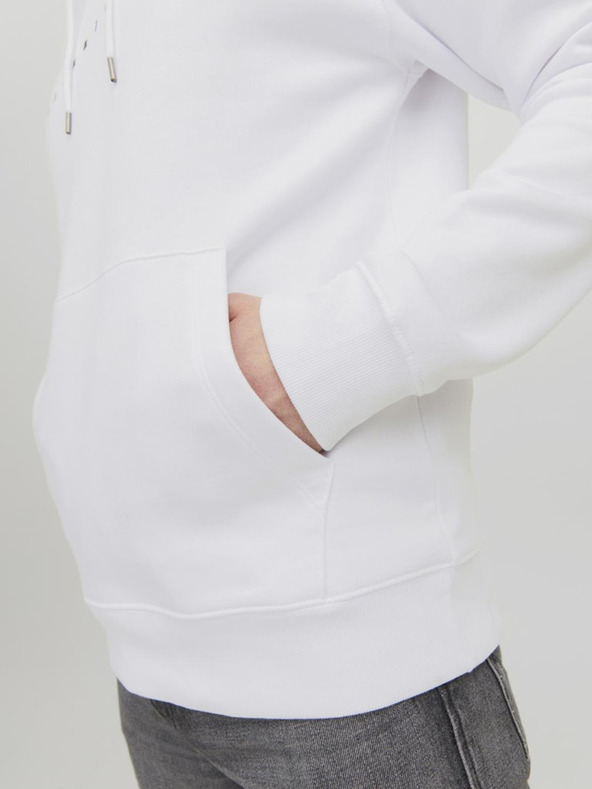 Jack & Jones Bílá pánská mikina s kapucí Jack & Jones Star
