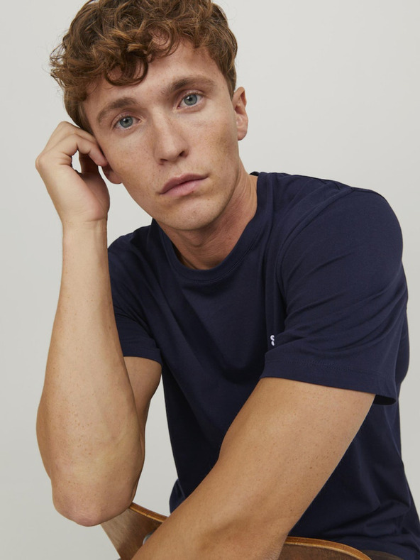 Jack & Jones Tmavě modré pánské tričko Jack & Jones Paulos
